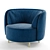 Wave Armchair: Italian Luxury for Ultimate Comfort! 3D model small image 1