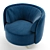 Wave Armchair: Italian Luxury for Ultimate Comfort! 3D model small image 3