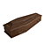 Elegant Crimson Coffin 3D model small image 1