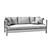 Teak Outdoor Sofa - ARCA 3D model small image 4