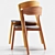 Sleek Stackable Wooden Chair: TUBE by Miniforms 3D model small image 2