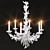 Elegant Faux Coral Chandelier 3D model small image 1