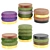 Adjustable Color Velvet Poufs 3D model small image 3