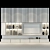 Stylish TV Shelf Set 3D model small image 3