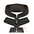 Retro Ribbon Chair: Iconic Design 3D model small image 2