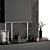 Elegant Black Marble TV Wall 3D model small image 4