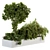 Tropical Garden Set with Tree 3D model small image 1