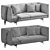 Modern Boconcept Nantes Sofa 3D model small image 4