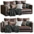 Marac Leather Tango Sofa: Stylish and Luxurious 3D model small image 1