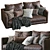 Marac Leather Tango Sofa: Stylish and Luxurious 3D model small image 3