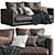 Marac Leather Tango Sofa: Stylish and Luxurious 3D model small image 4