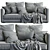 Marac Leather Tango Sofa: Stylish and Luxurious 3D model small image 5