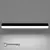 Sleek Black Surface-Mounted Linear Lamp 3D model small image 2