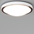 OSAKA Opal Glass Steel Ceiling Light 3D model small image 3