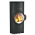 Clou Xtra: Elegant Oval Cast Iron Fireplace 3D model small image 3