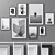 Modern Abstract Photo Frames Set 3D model small image 1