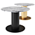 Tom Dixon Tube Wide Dining Table: Black Primavera Marble 3D model small image 1