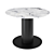 Tom Dixon Tube Wide Dining Table: Black Primavera Marble 3D model small image 3