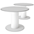 Tom Dixon Tube Wide Dining Table: Black Primavera Marble 3D model small image 5