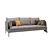 Elegant Grey Sofa: Modern and Minimalistic 3D model small image 2