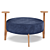 Adjustable Color Round Velvet Pouf 3D model small image 10