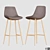 Samba Fabric Bar Stool | Modern Design 3D model small image 1