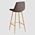 Samba Fabric Bar Stool | Modern Design 3D model small image 3