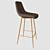 Samba Fabric Bar Stool | Modern Design 3D model small image 4