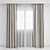 Elegant Border Curtains 3D model small image 1