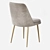 West Elm Finley Upholstered Dining Chair | Sleek Velvet Design 3D model small image 1