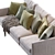 Modular 3-Seat Sofa, Stylish Design 3D model small image 2