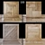 Modern Wooden Wall Decor 50x50cm 3D model small image 1