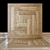 Modern Wooden Wall Decor 50x50cm 3D model small image 2