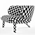 VEGA Fabric and Leather Armchair 3D model small image 4