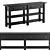 Rustic Benchwright Console Table 3D model small image 1