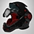 Iron Hero Motorcycle Helmet 3D model small image 3