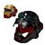 Iron Hero Motorcycle Helmet 3D model small image 6