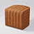 Zigzag Pouf: Stylish Comfort for Your Space 3D model small image 1