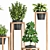 Green Haven Planter Set 3D model small image 2