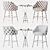 Elegant Tufted Bar Stool 3D model small image 3