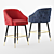 Elegant Tufted Bar Stool 3D model small image 5