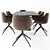 Sleek Echo Table. Elegant Elle Armchair. 3D model small image 1