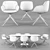 Sleek Echo Table. Elegant Elle Armchair. 3D model small image 4