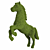 Elegant Topiary Horse Sculpture 3D model small image 1