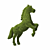 Elegant Topiary Horse Sculpture 3D model small image 2