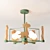 Minimalist Wooden Animal Pendant Chandelier 3D model small image 4