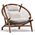 Dovetail Bison Chair: Sophisticated and Comfortable 3D model small image 1