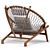 Dovetail Bison Chair: Sophisticated and Comfortable 3D model small image 2