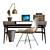 Modern Workstation Desk 3D model small image 2