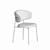 Elegant Leather Dining Chair 3D model small image 4